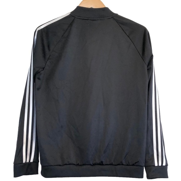 ๐ 6/$60, Adidas Track Jacket, Black, White, Large - Picture 3 of 5